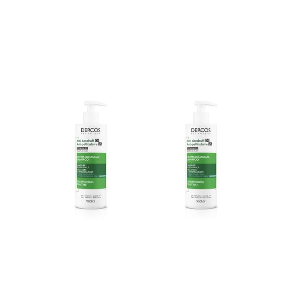 DERCOS SHAMPO ANTIFORFORA GRASSI 390 ML Pack X2