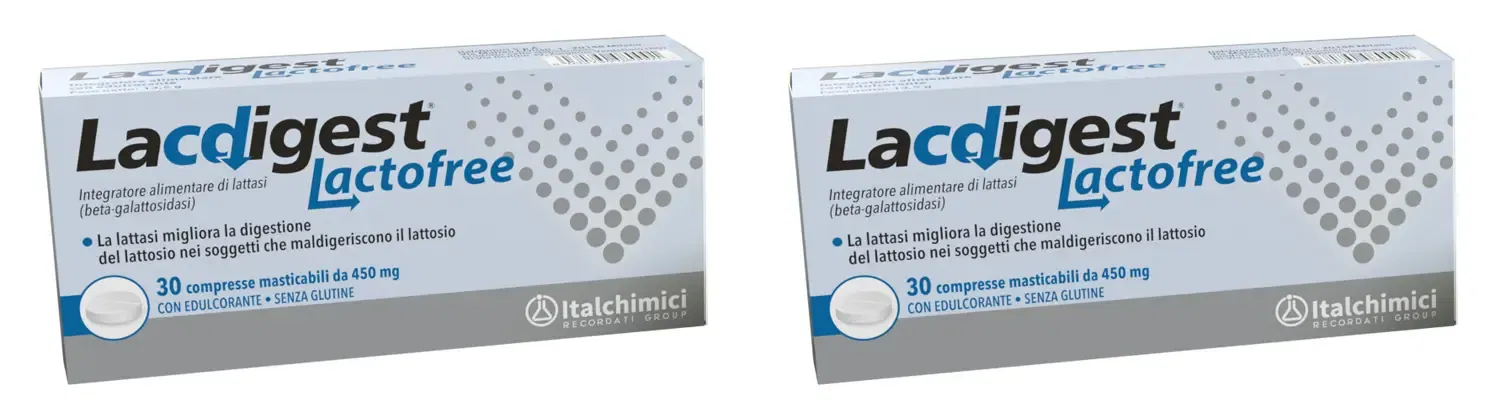 LACDIGEST LACTOFREE 30 COMPRESSE MASTICABILI Pack da 2