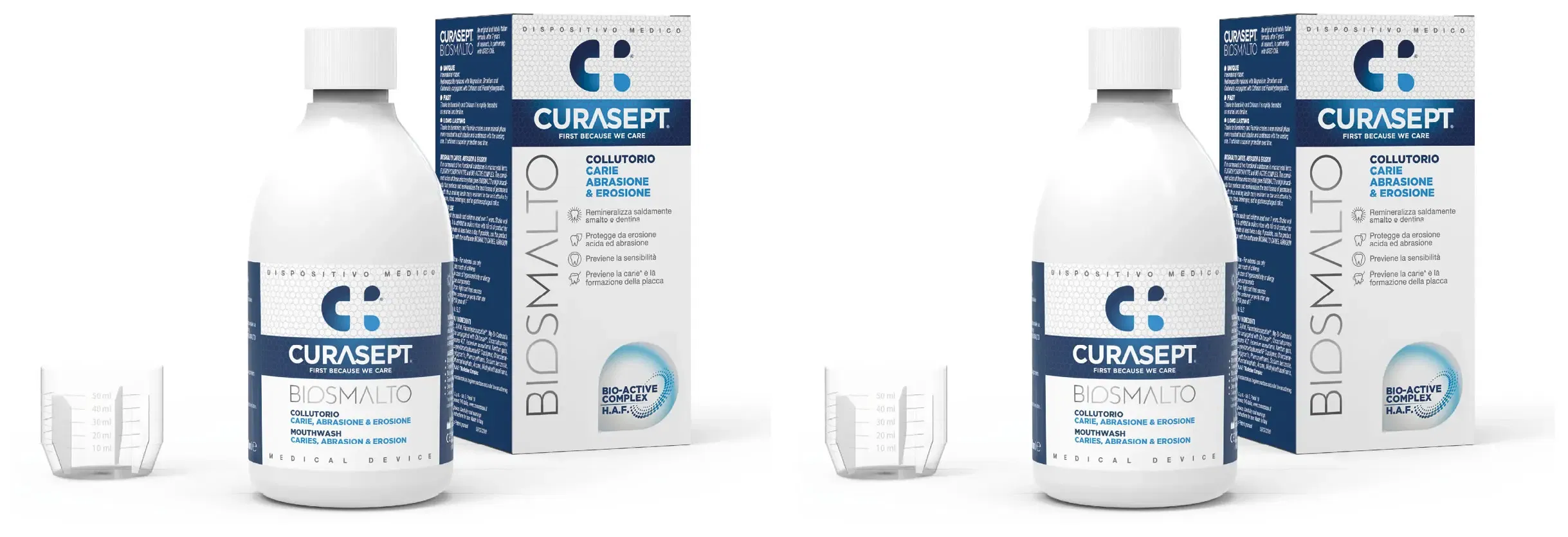 CURASEPT BIOSMALTO COLLUTORIO CARIE ABRASIONE&EROSIONE 300 ML Pack da 2