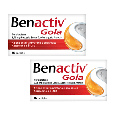 BENACTIV GOLA*16PASTL ARAN S/Z pastiglie mal di gola Pack da 2