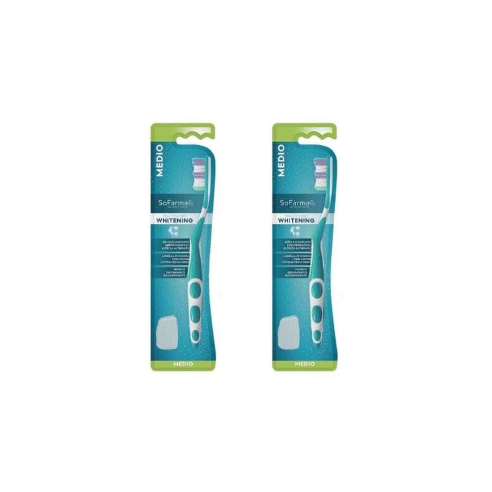 SPAZZOLINO WHITE SETOLE MEDIE PACK X2