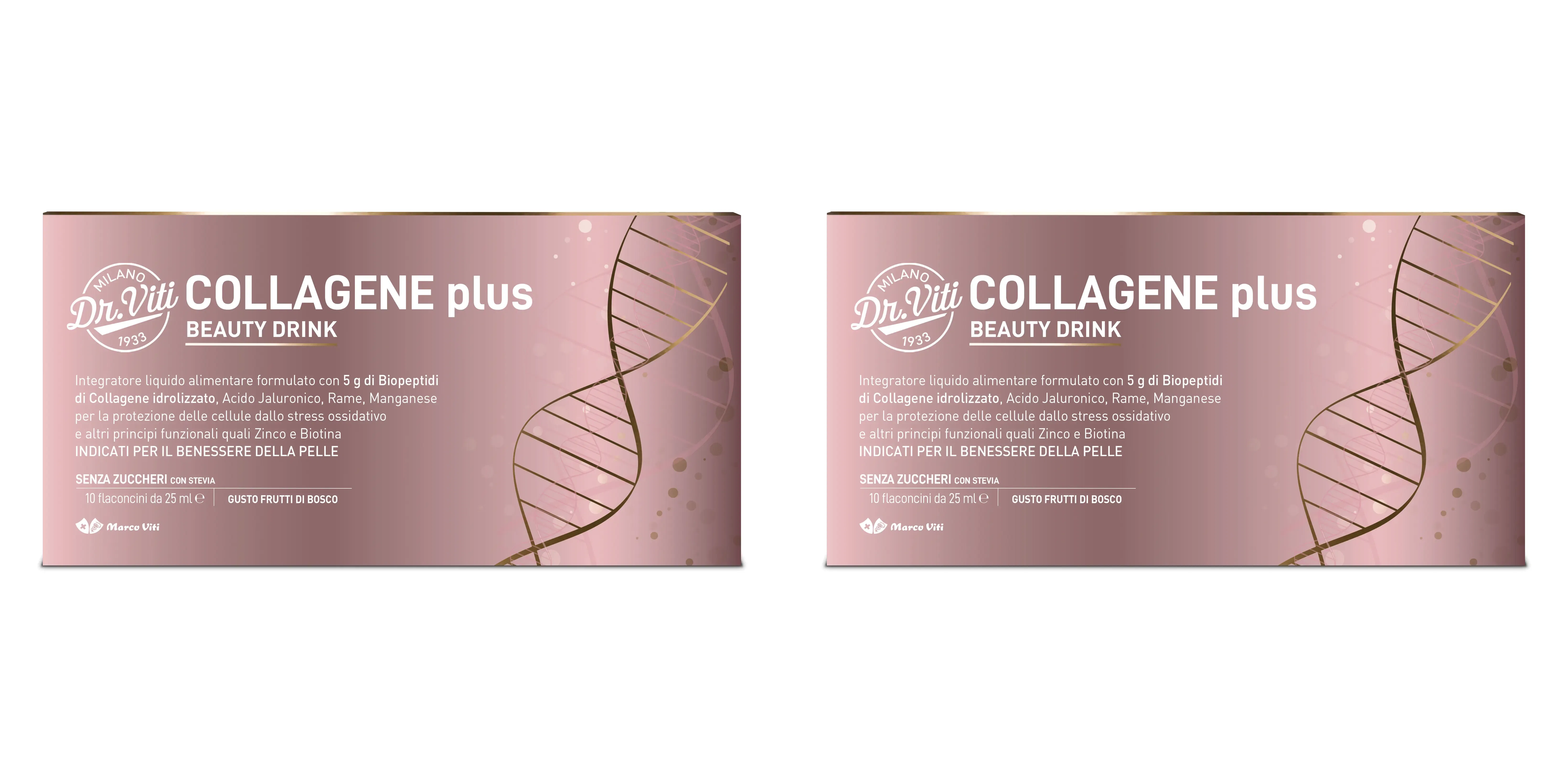 DR VITI COLLAGENE BEAUTY DRINK PLUS 250 ML Pack da 2