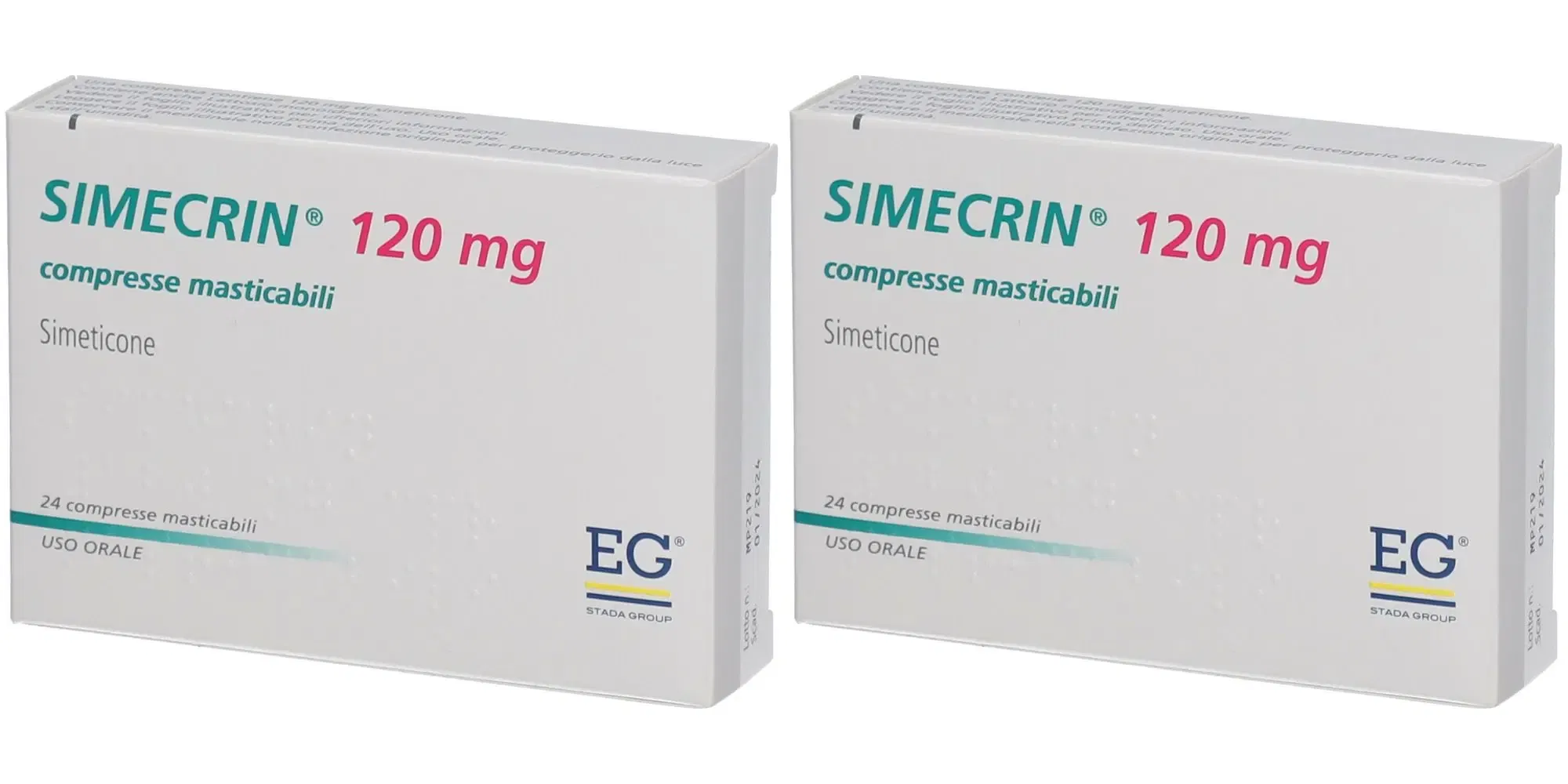 SIMECRIN 24 compresse masticabili 120 mg Pack da 2