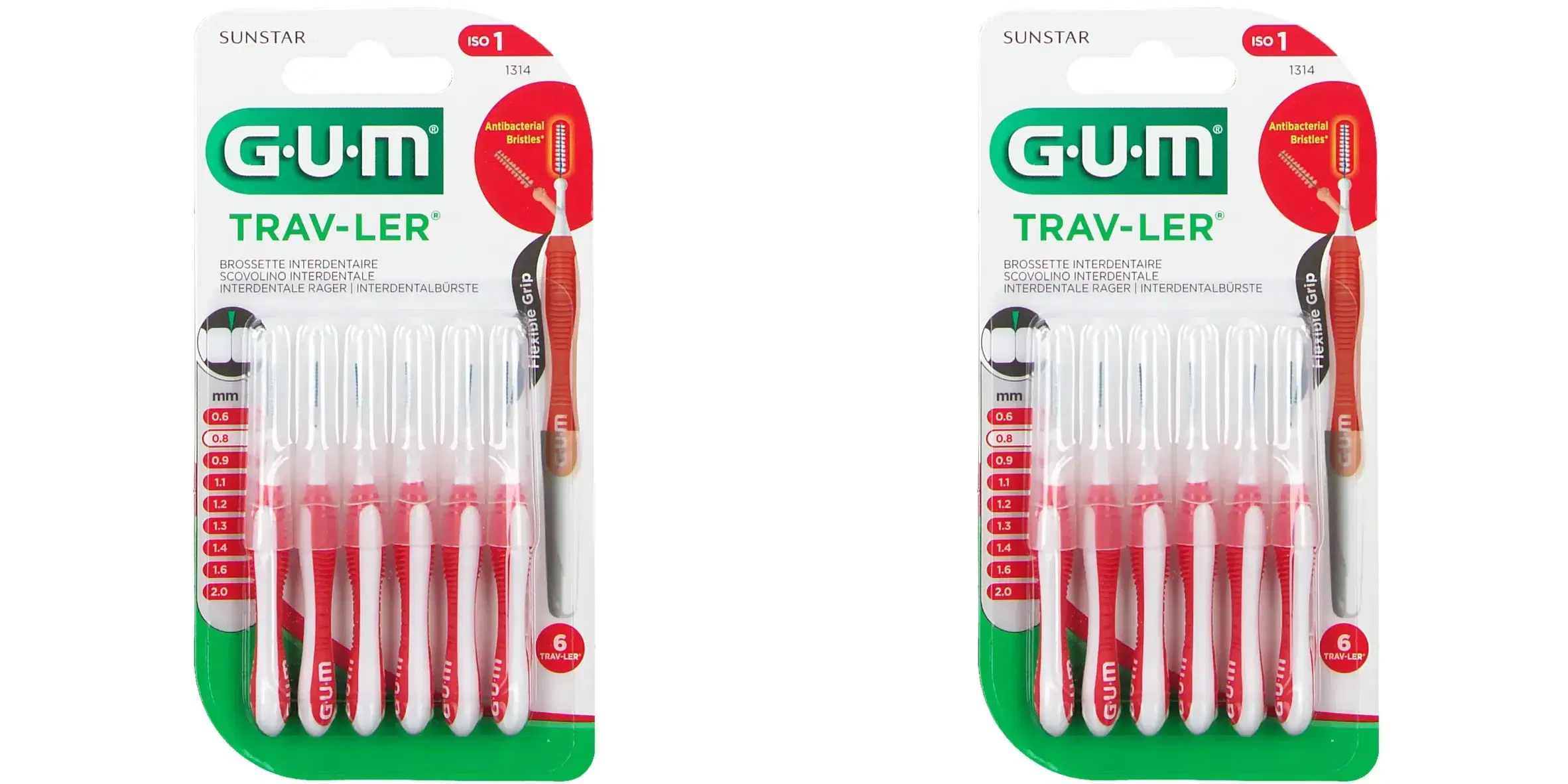 GUM TRAV-LER 0,8 SCOVOLINO PROMO 4 + 2 PEZZI Pack da 2