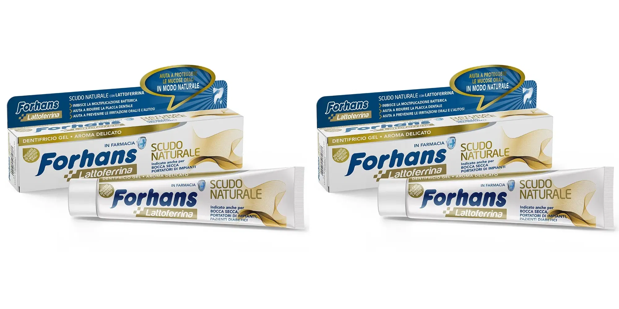 FORHANS DENTIFRICIO SCUDO NATURALE 75 ML Pack da 2