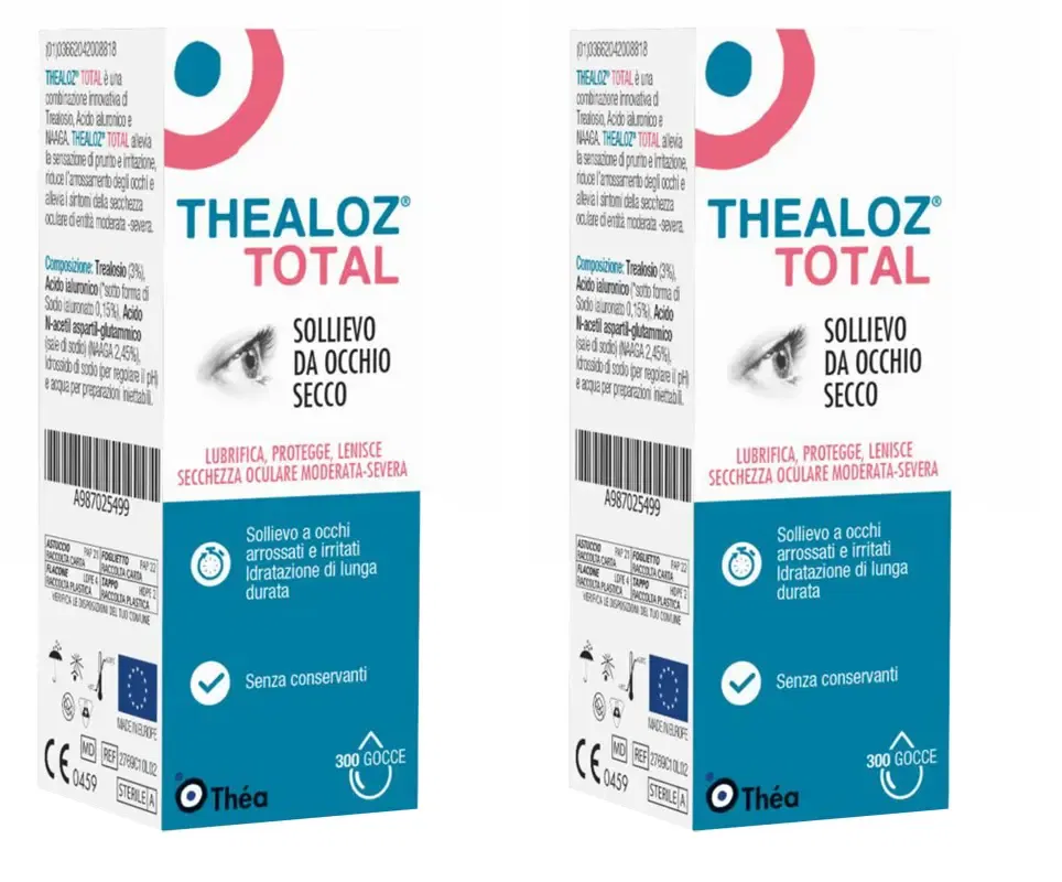 GOCCE OCULARI THEALOZ TOTAL 10 ML Pack da 2