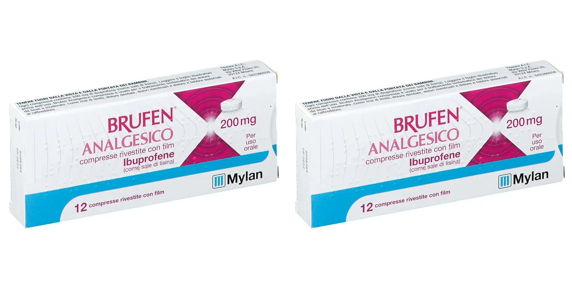 BRUFEN ANALGESICO 12 compresse rivestite 200 mg Pack da 2