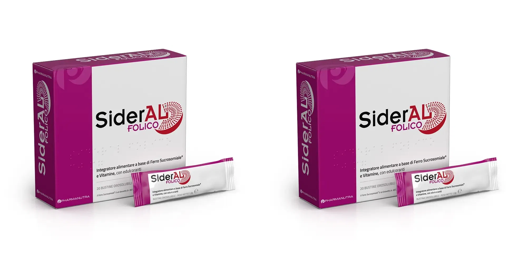 SIDERAL FOLICO 30 MG 20 BUSTINE OROSOLUBILI Pack da 2