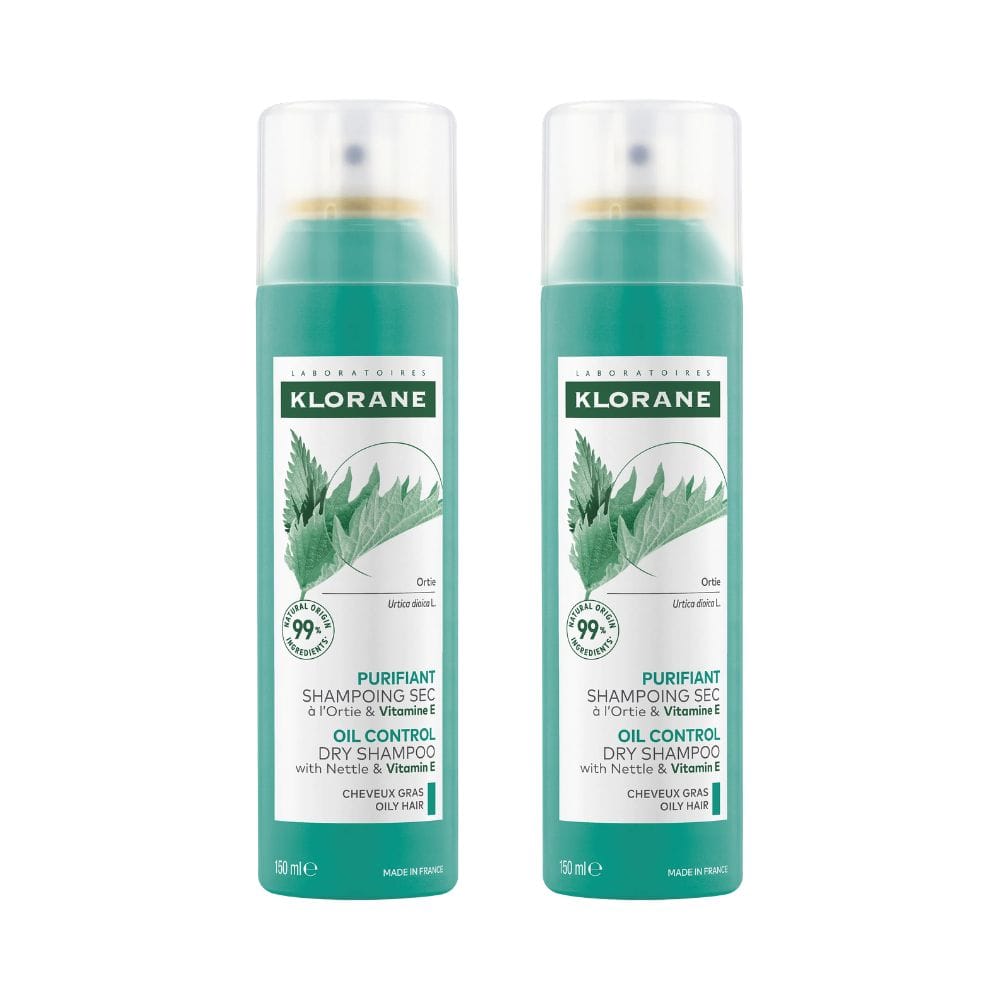 SHAMPOO SECCO CAPELLI GRASSI KLORANE PACK X2