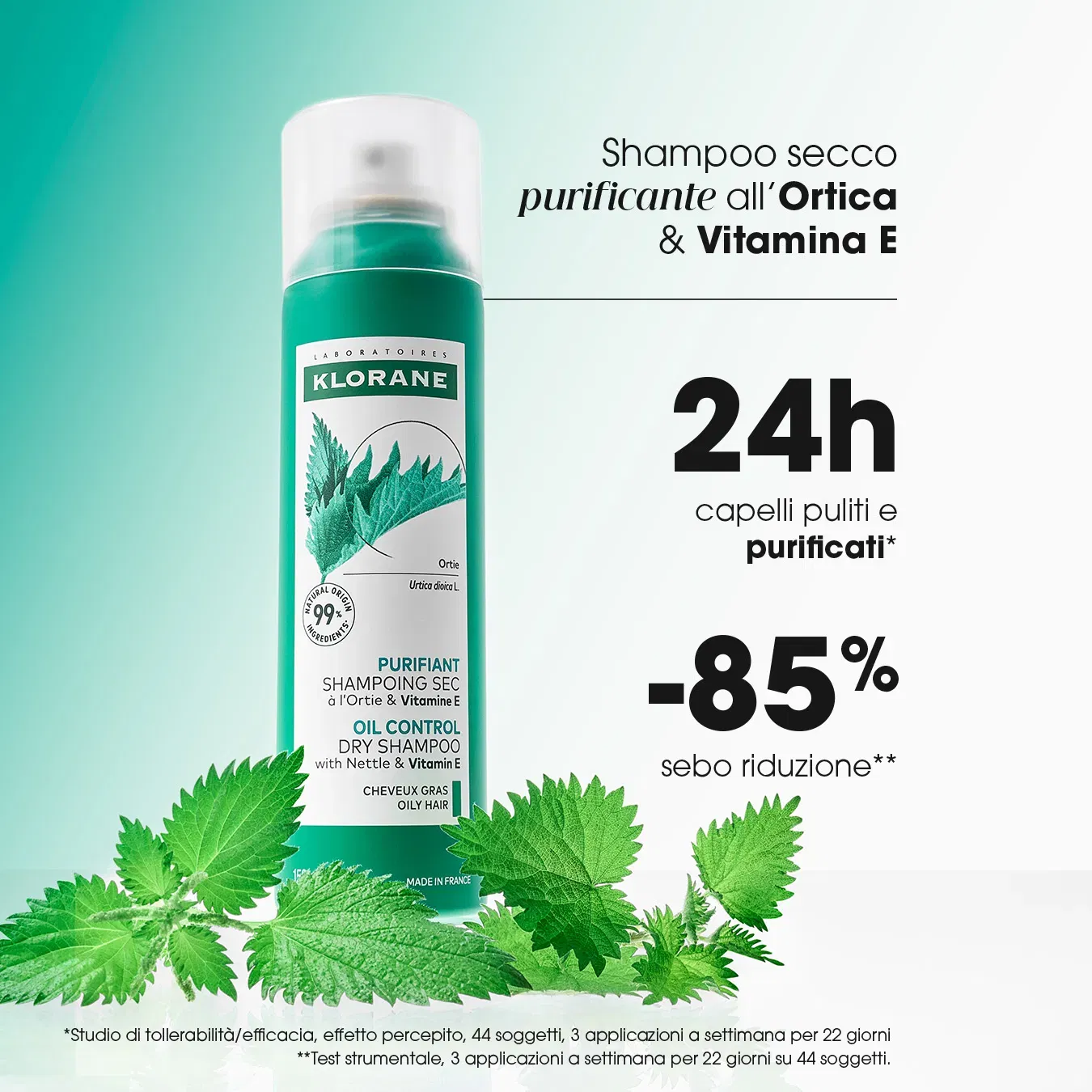 SHAMPOO SECCO CAPELLI GRASSI KLORANE PACK X2