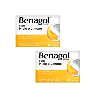 BENAGOL*36PAST MIELE LIMONE pastiglie mal di gola Pack da 2