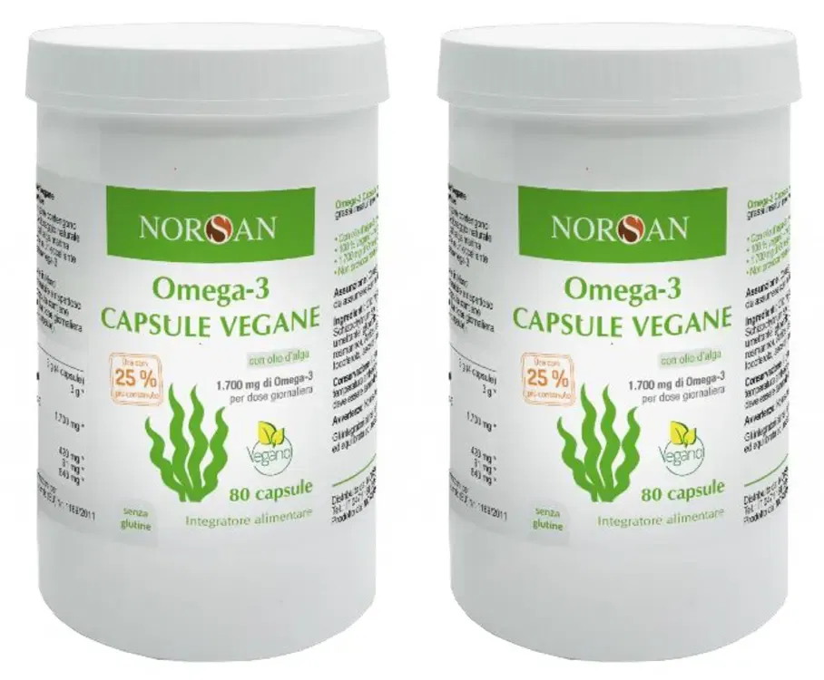NORSAN OMEGA 3 VEGANO 80 CAPSULE Pack da 2
