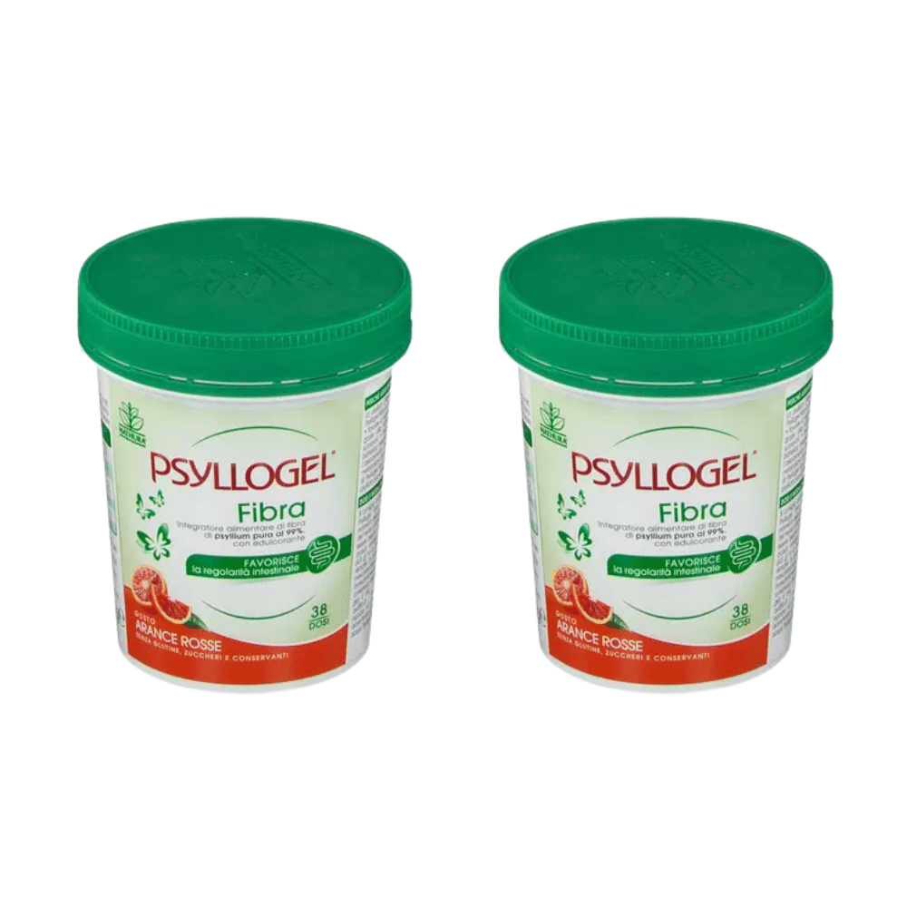 PSYLLOGEL FIBRA ARANCE ROSSE VASO 170 G Pack X2