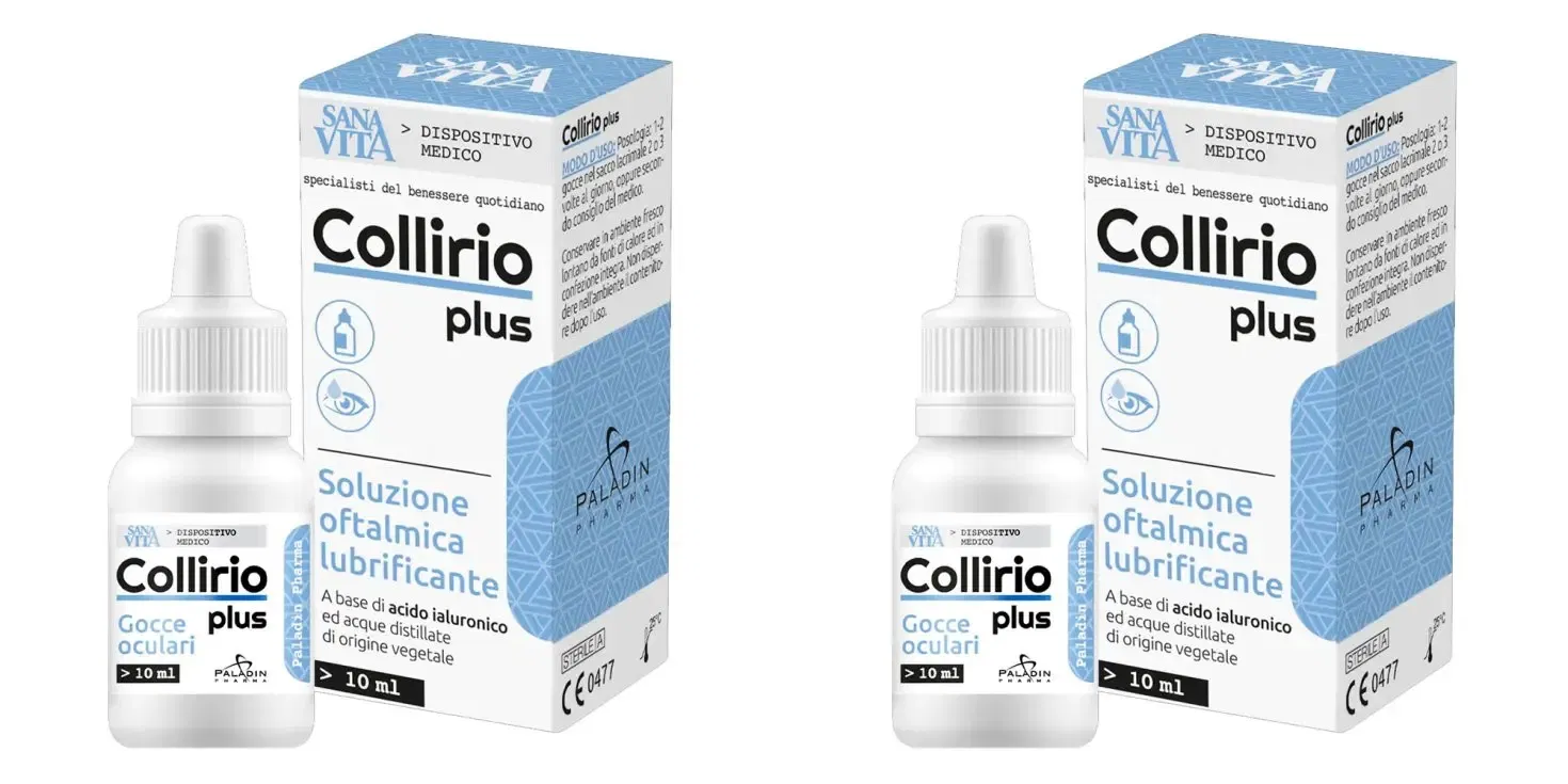 GOCCE OCULARI SANAVITA COLLIRIO PLUS 10 ML Pack da 2