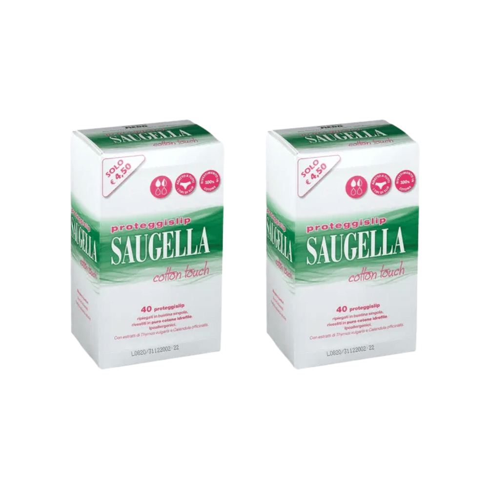 SAUGELLA ASSORBENTI PROTEGGISLIP 40 PEZZI Pack X2