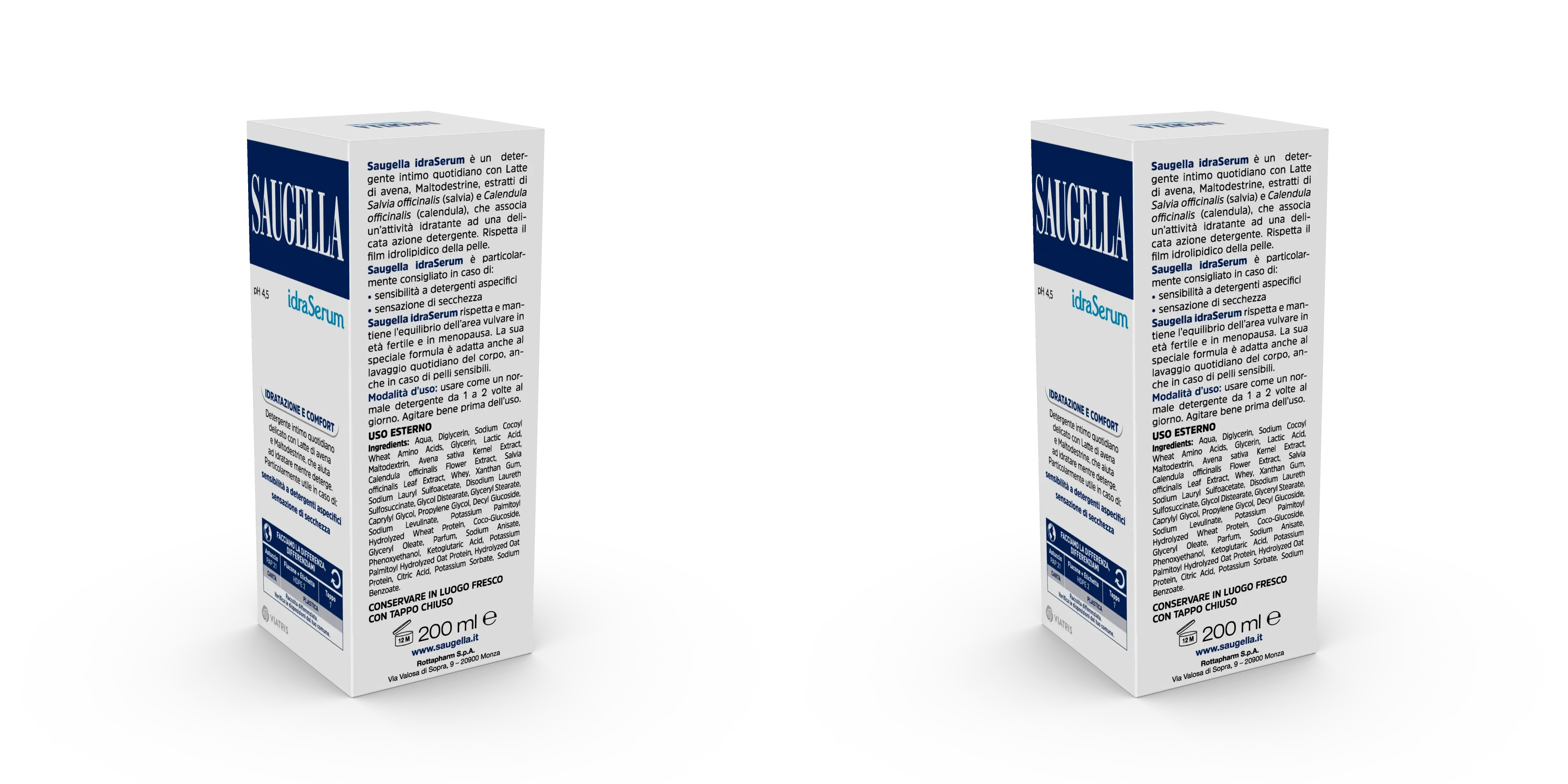 SAUGELLA IDRASERUM DETERGENTE 200 ML Pack da 2
