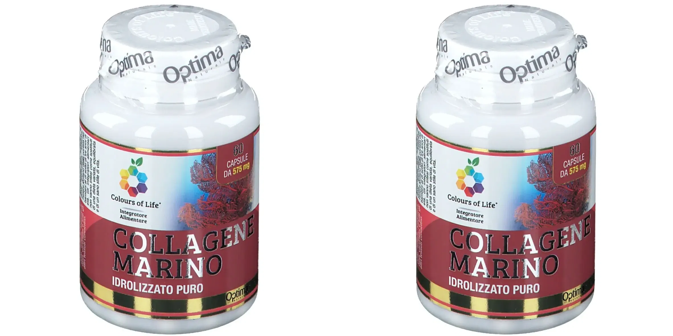COLOURS OF LIFE COLLAGENE MARINO IDROLIZZATO PURO 60 CAPSULE 575 MG Pack da 2