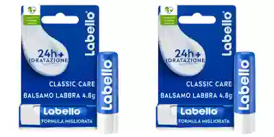 LABELLO CLASSIC CARE STICK 24H IDRATAZIONE FONDENTE SULLE LABBRA 5,5 ML Pack da 2
