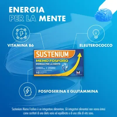 10 FLACONCINI SUSTENIUM MEMO FOSFORO PACK X2