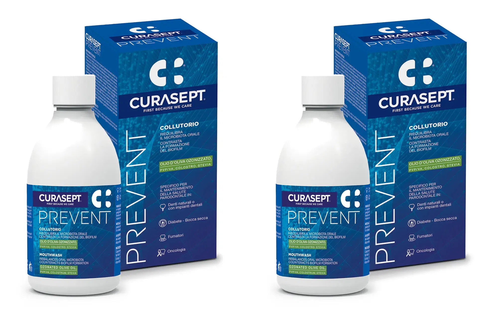 CURASEPT PREVENT COLLUTORIO 300 ML Pack da 2