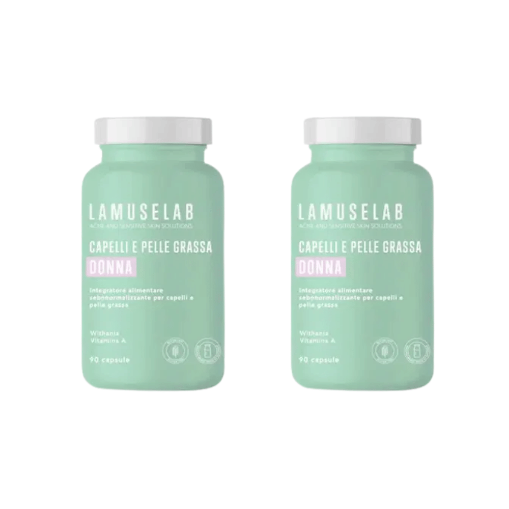 LAMUSELAB CAPELLI E PELLE GRASSA DONNA 90 CAPSULE Pack X2