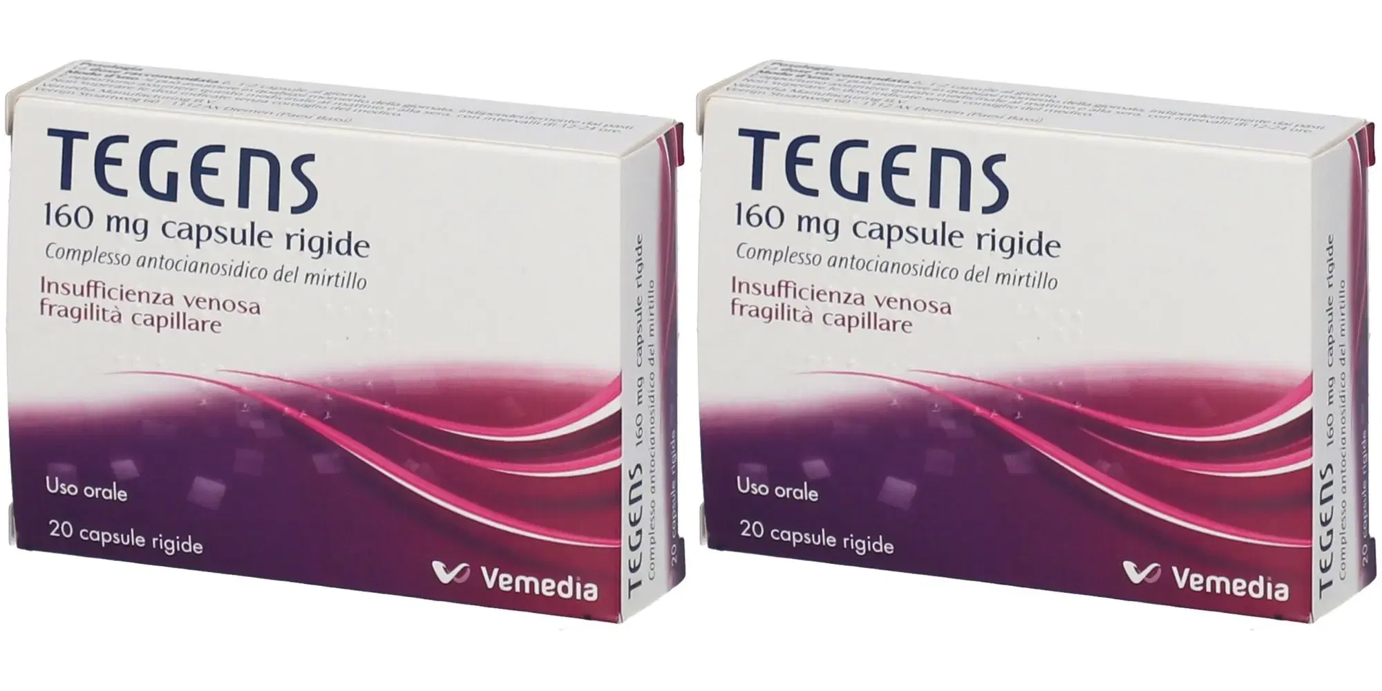 TEGENS 20 capsule 160 mg Pack da 2