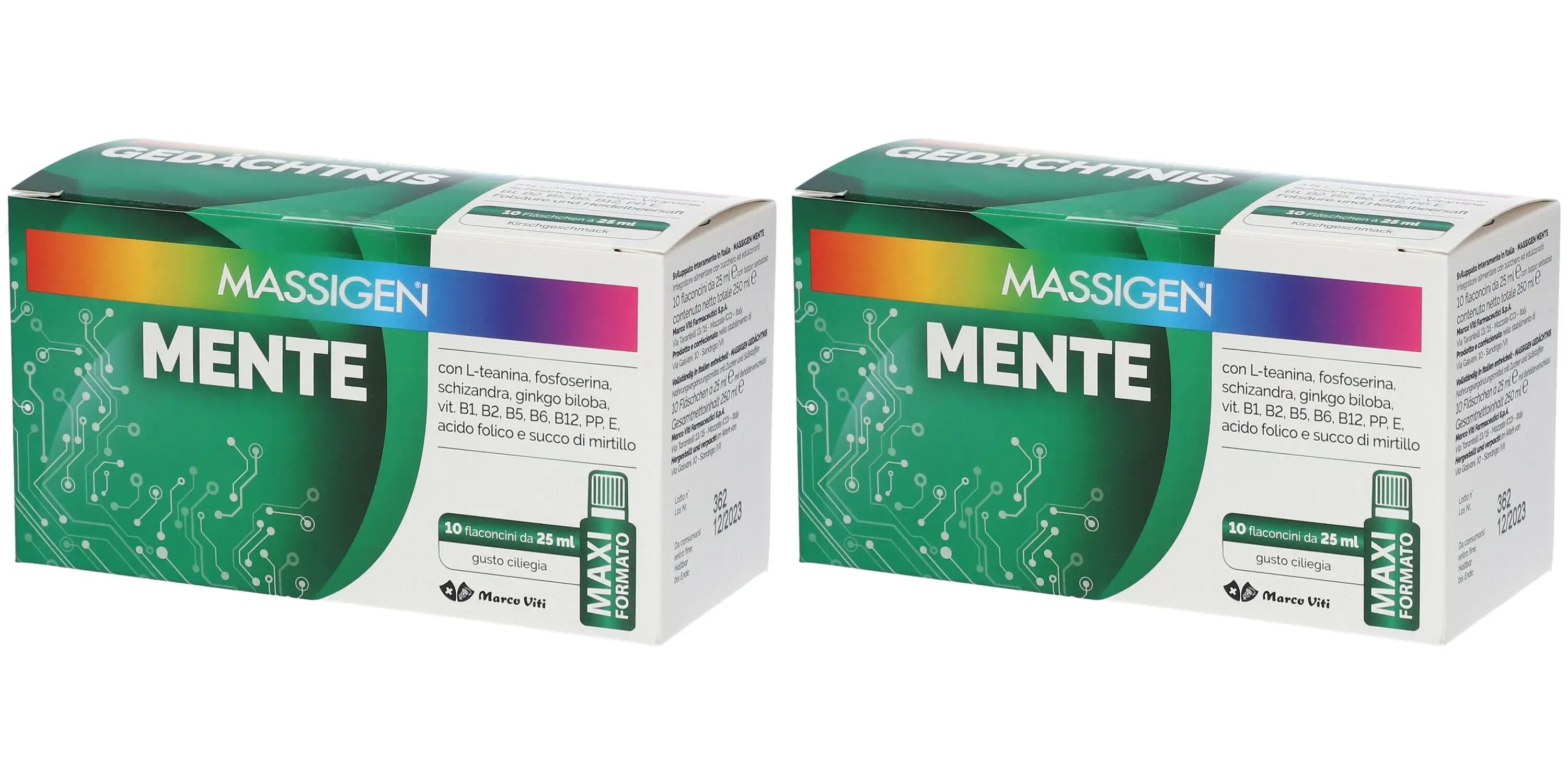 MASSIGEN MENTE 10 FLACONI DA 25 ML Pack da 2