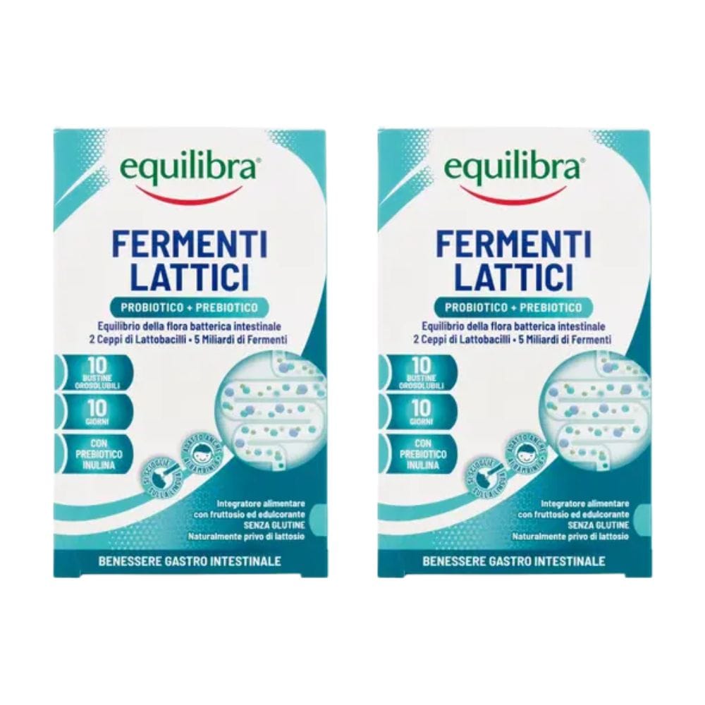 Fermenti Lattici Probiotico + Prebiotico 10 Bustine Orosolubili Pack X2