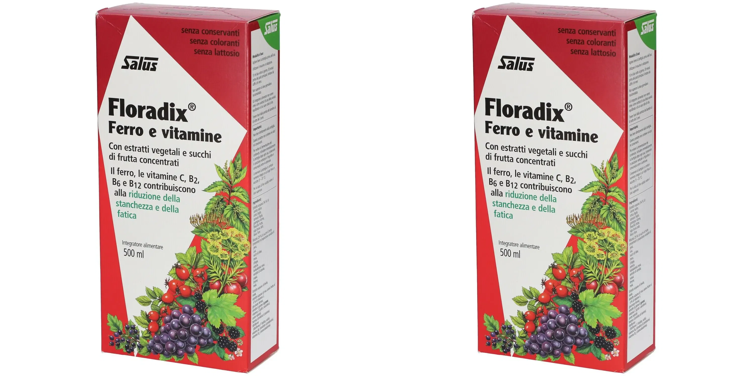 FLORADIX FERRO E VITAMINE 500 ML Pack da 2