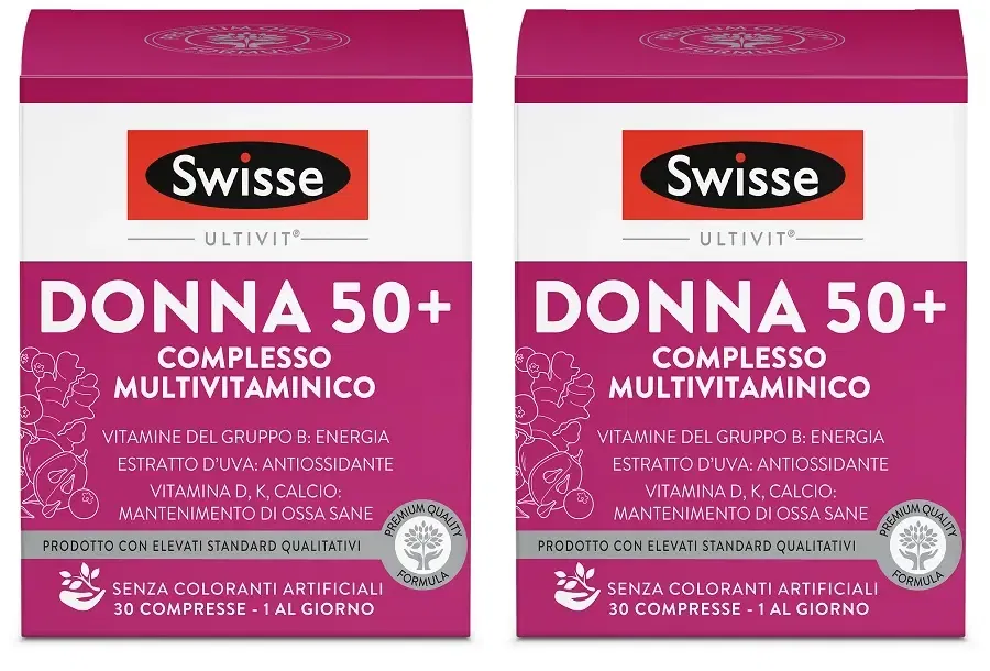 SWISSE MULTIVITAMINICO DONNA 50+ 30 COMPRESSE Pack da 2