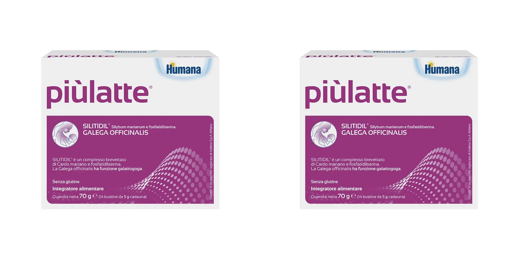 PIULATTE HUMANA 14 BUSTE Pack da 2