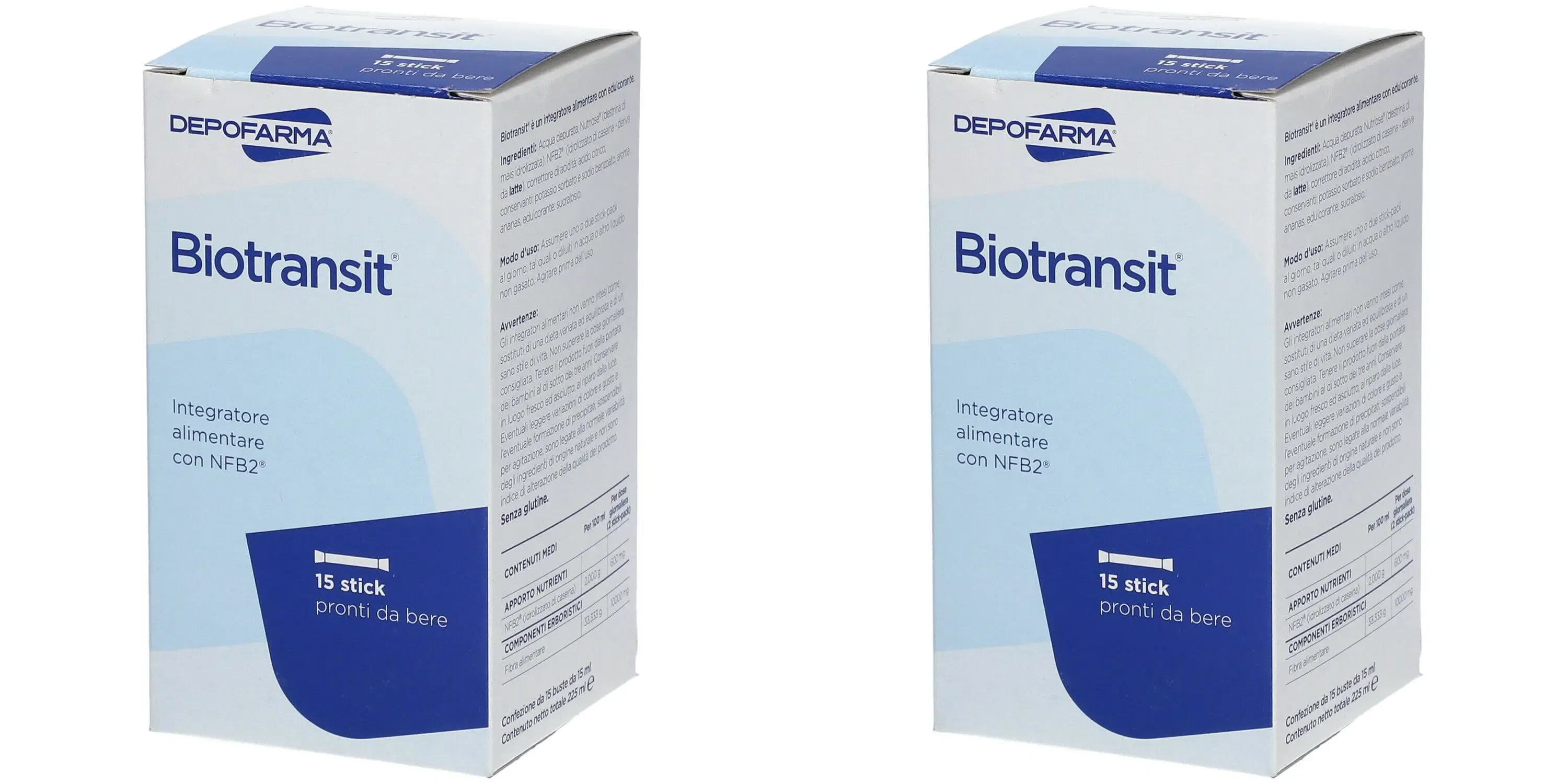 BIOTRANSIT 15 STICK PACK 15 ML Pack da 2