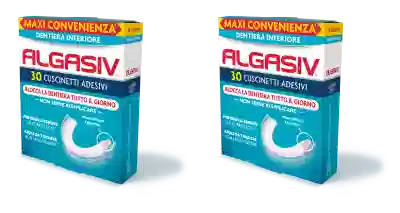 ALGASIV ADESIVO PER PROTESI DENTARIA INFERIORE 30 PEZZI Pack da 2