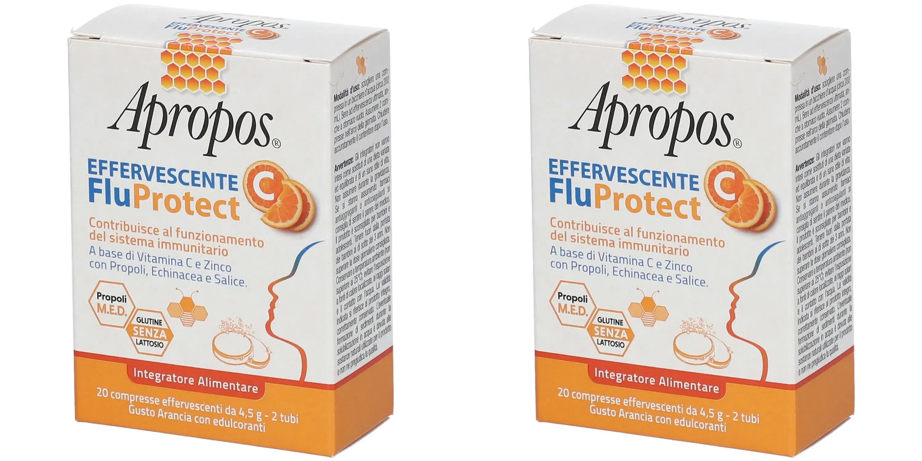 APROPOS FLUPROTECT EFFERVESCENTE C 20 COMPRESSE Pack da 2
