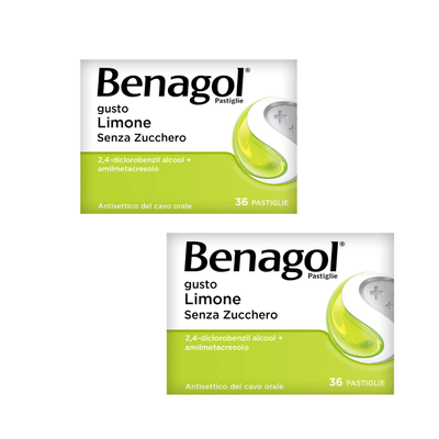 BENAGOL*36PAST LIMONE S/Z pastiglie mal di gola Pack da 2