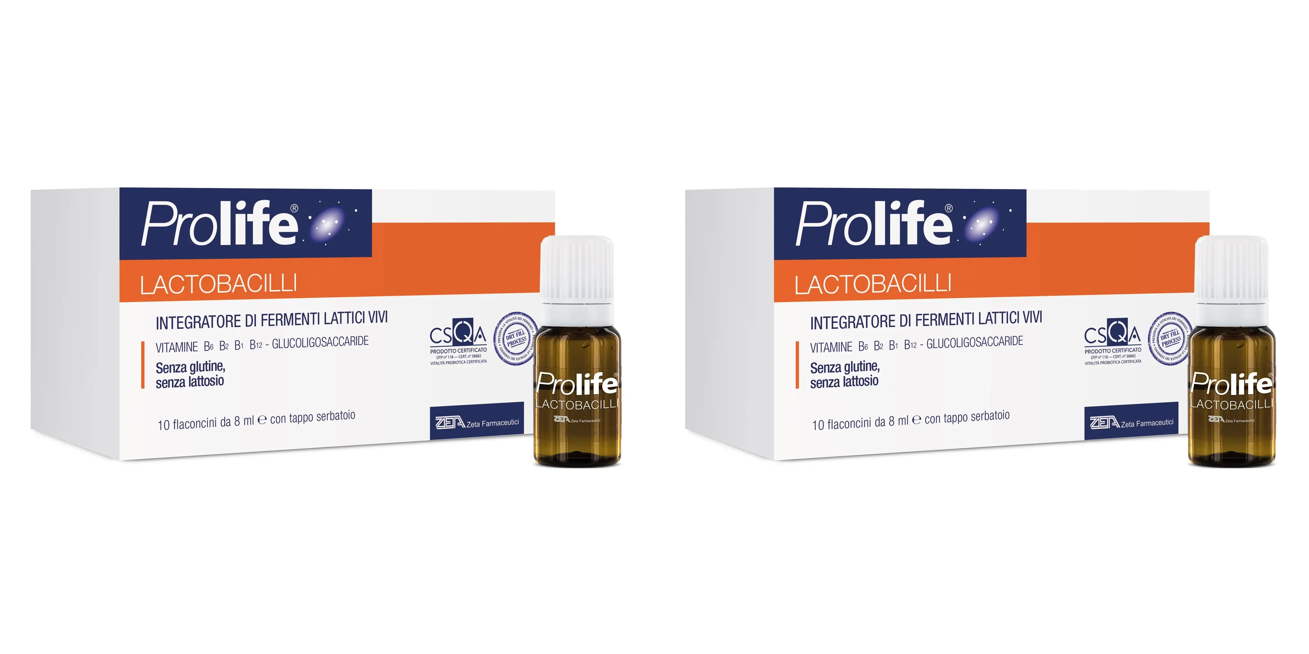 PROLIFE LACTOBACILLI 10 FLACONCINI 8 ML Pack da 2