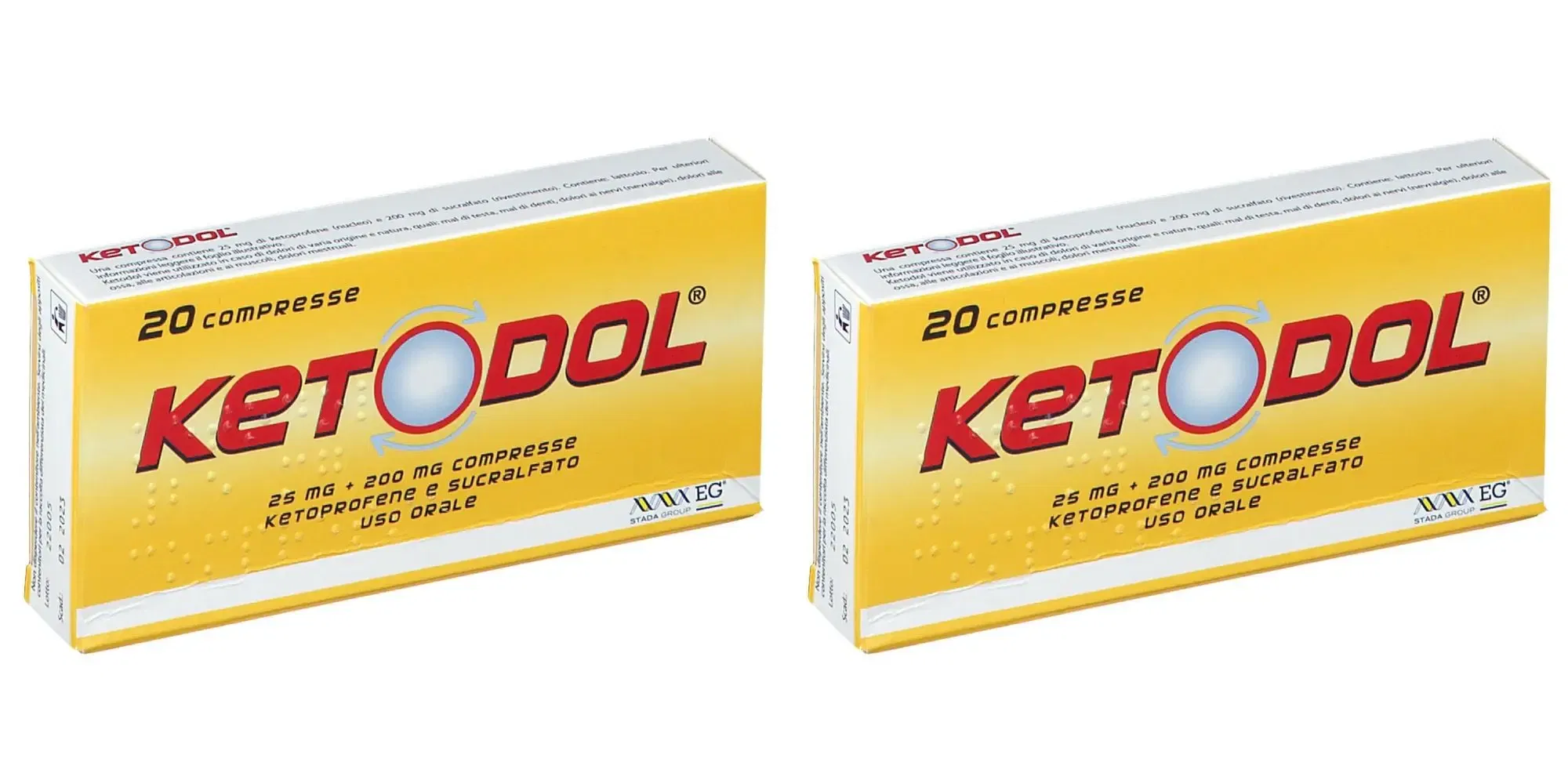 KETODOL 20 compresse 25 mg + 200 mg Pack da 2