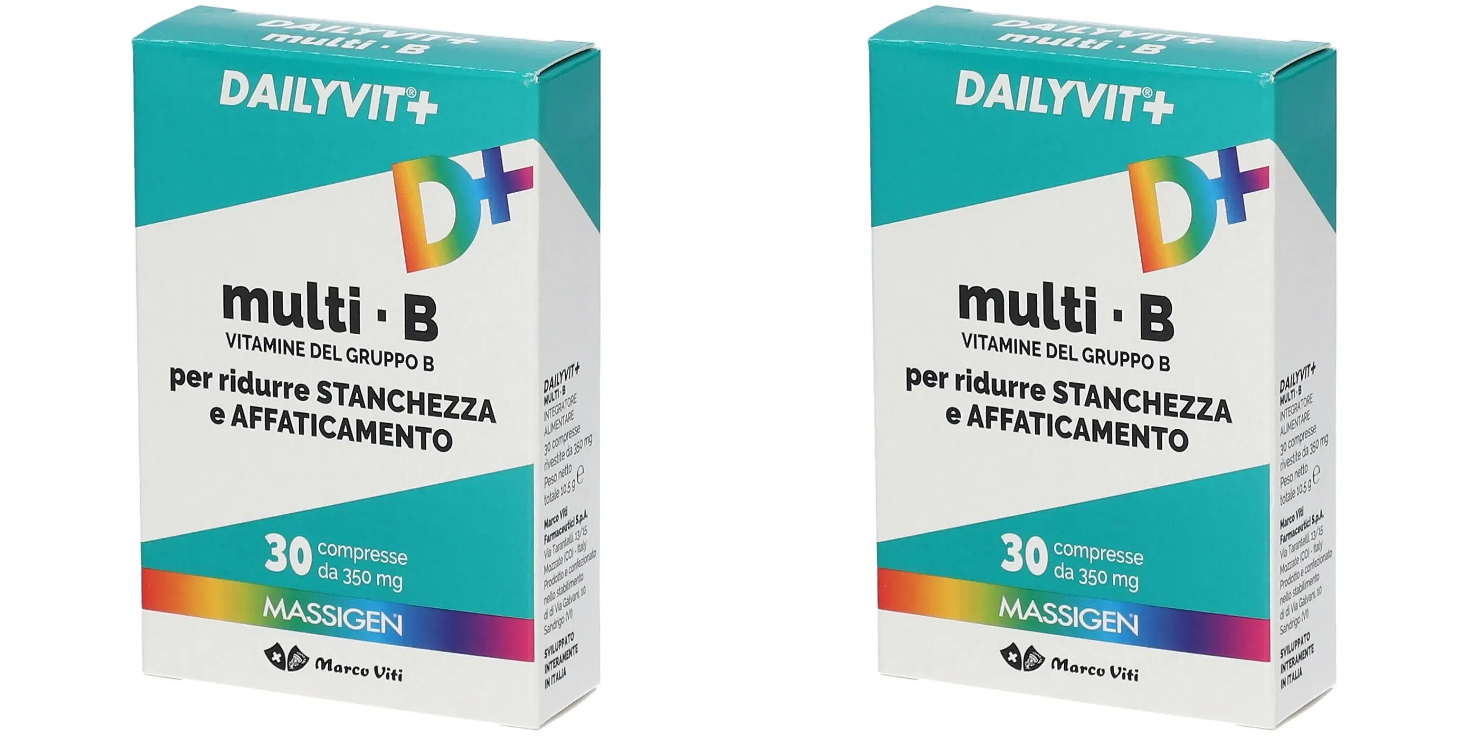 MASSIGEN MULTI B VITAMINE DEL GRUPPO B 30 COMPRESSE RIVESTITA DA 364 MG Pack da 2