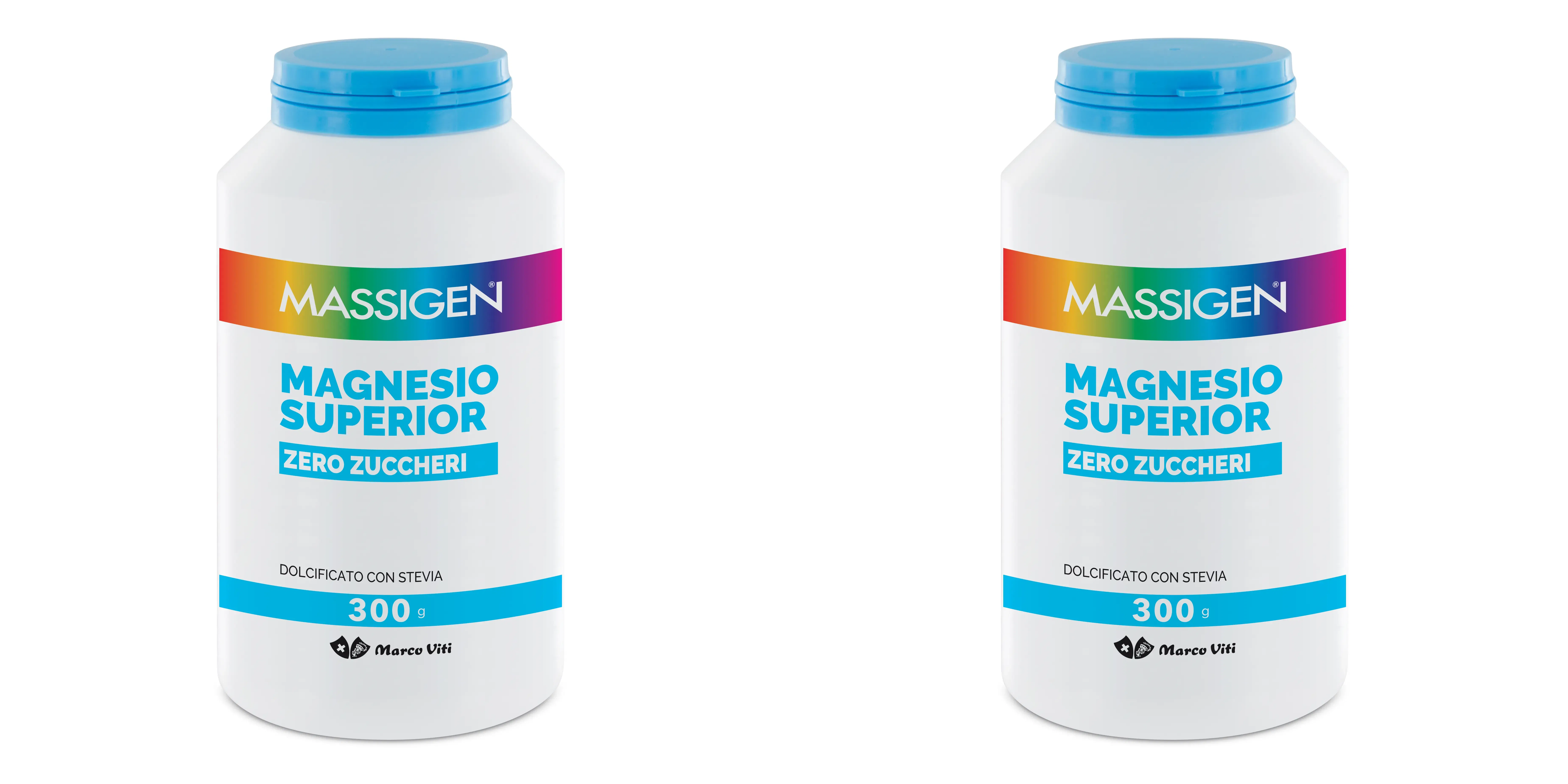 MASSIGEN MAGNESIO SUPERIOR ZERO ZUCCHERI 300 G Pack da 2