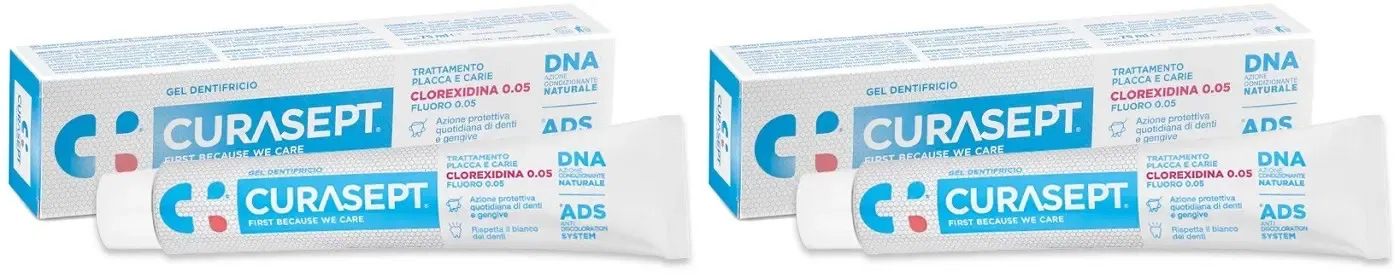 CURASEPT DENTIFRICIO 0,05 75 ML ADS+DNA Pack da 2