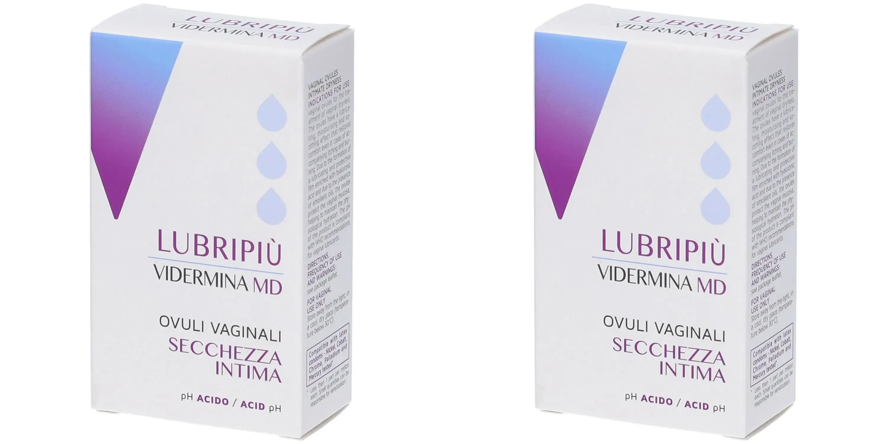 VIDERMINA LUBRIPIU' OVULI VAGINALI 2 BLISTER DA 5 OVULI Pack da 2