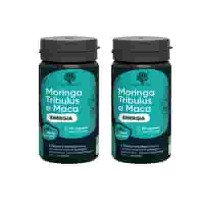 Integratore Energia Moringa e Tribulus 60 Capsule Pack X2