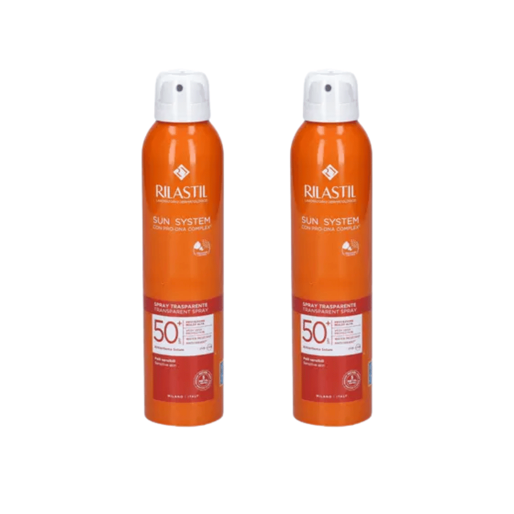 RILASTIL SUN SYSTEM TRASPARENT SPRAY SPF50+ 200 ML Pack X2