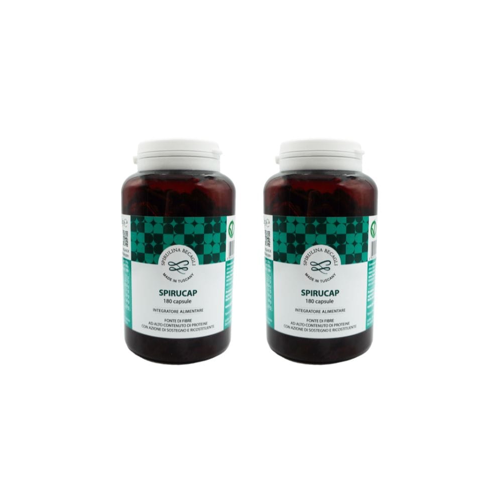 SPIRUCAP SPIRULINA BIOLOGICA IN POLVERE 180 CAPSULE PACK X2