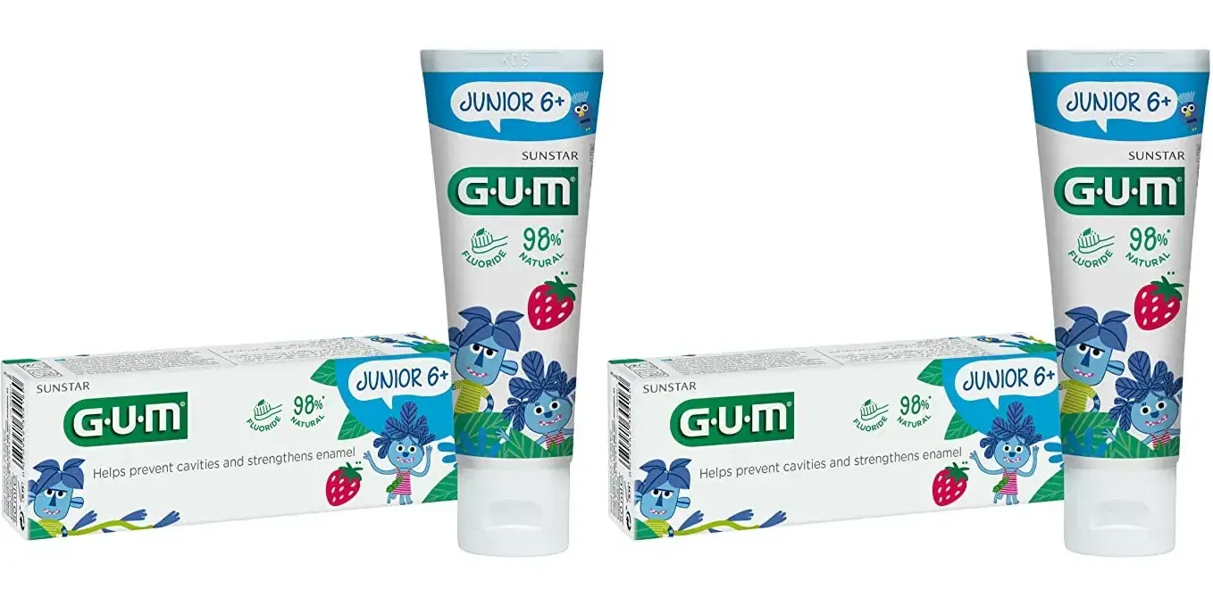 GUM JUNIOR DENTIFRICIO BAMBINI 7/12 FLUORO 1000 PPM 50 ML Pack da 2