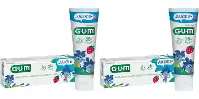GUM JUNIOR DENTIFRICIO BAMBINI 7/12 FLUORO 1000 PPM 50 ML Pack da 2