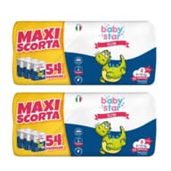 PANNOLINI BABYSTAR SLIM MAXISCORTA TAGLIA 4 54 PEZZI PACK X2
