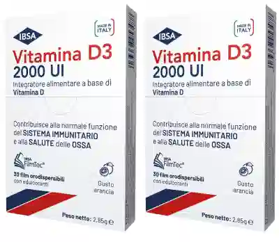 VITAMINA D3 IBSA 2000 UI 30 FILM ORODISPERSIBILI Pack da 2