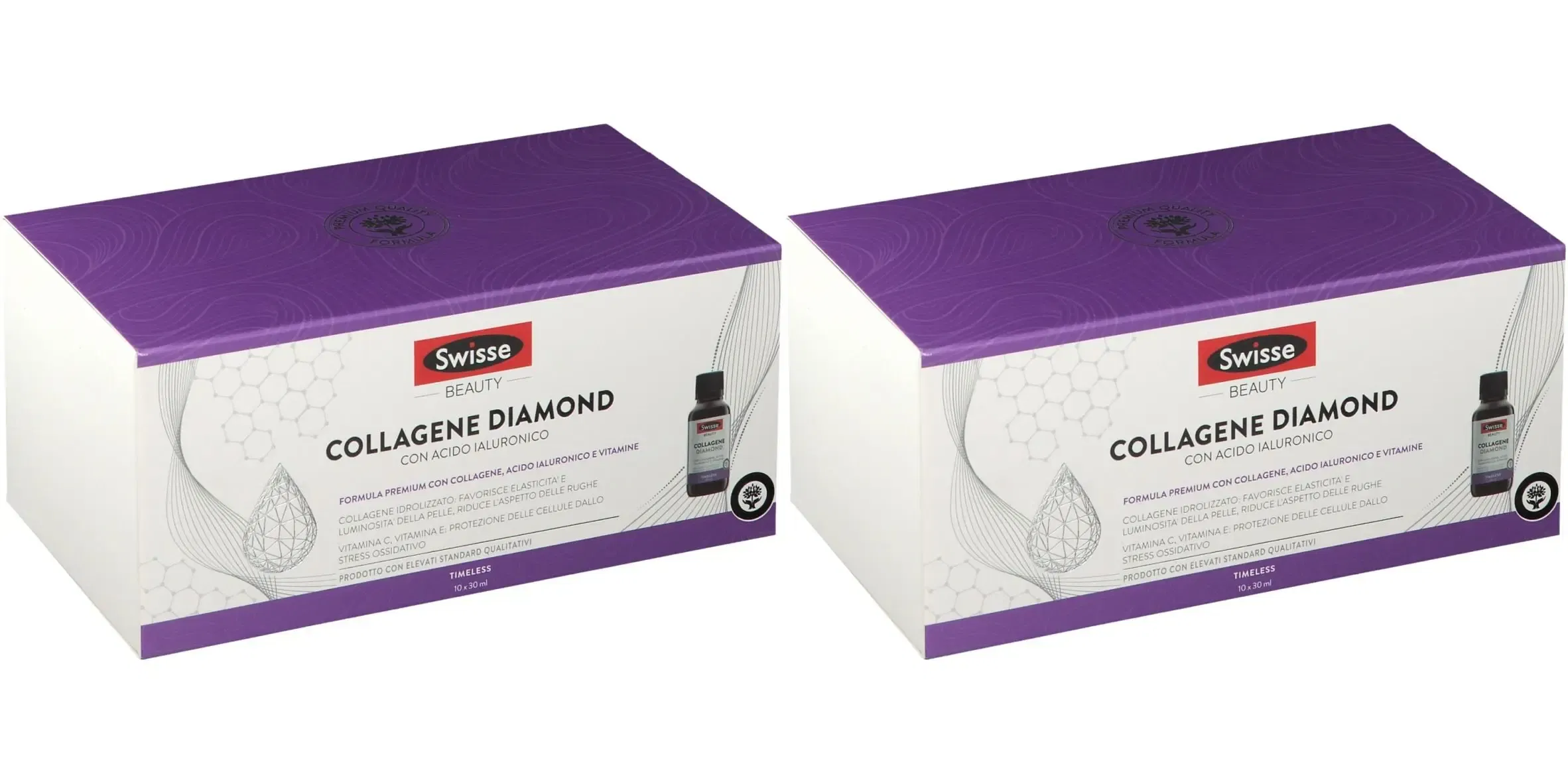 SWISSE COLLAGENE DIAMOND 10 FLACONCINI DA 30 ML Pack da 2