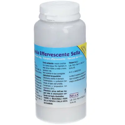 MAGNESIA EFFERVESCENTE (SELLA) orale polvere effervescente 115 g limone MAGNESIA EFFERVESCENTE (SELLA) orale polvere effervescente 115 g limone